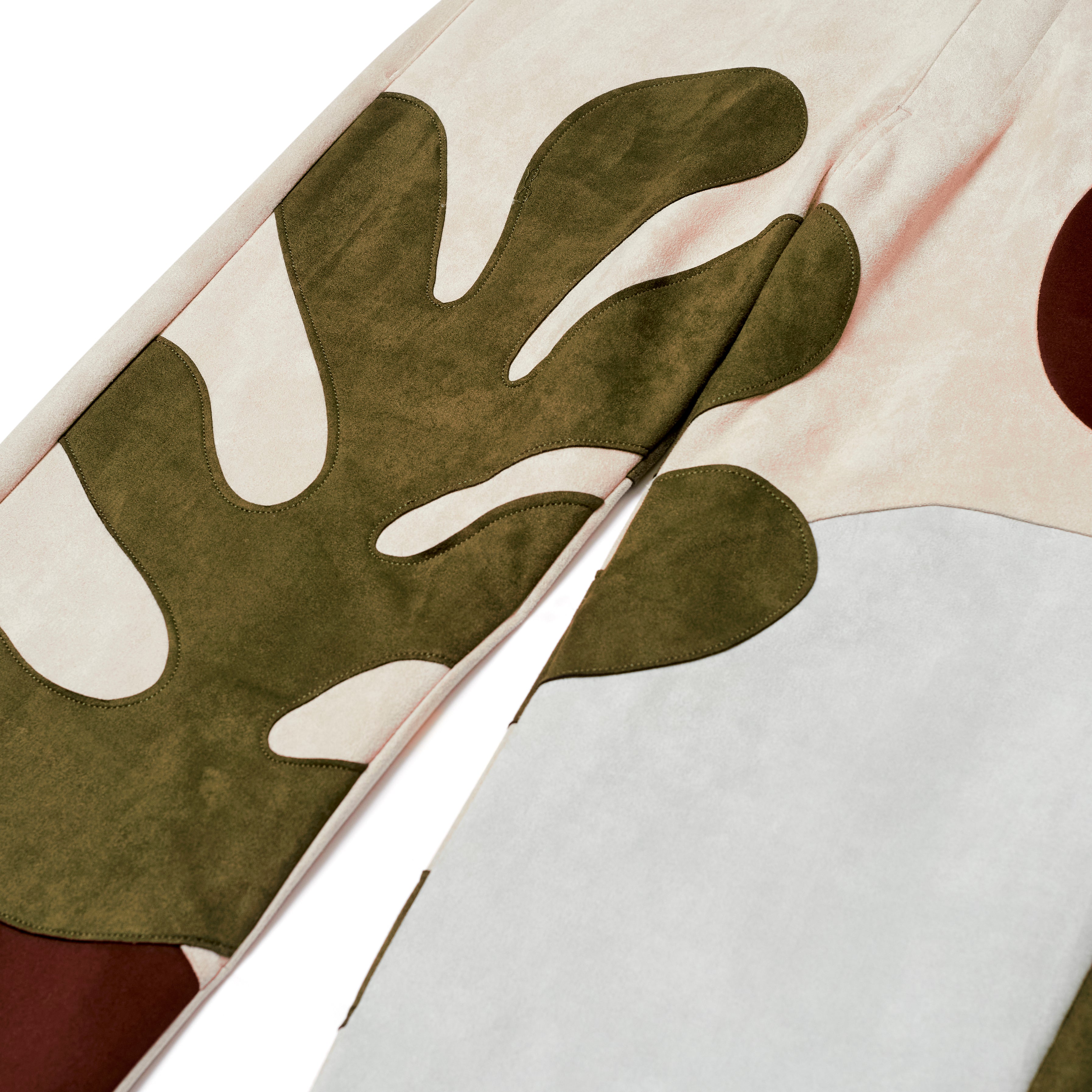 Suede Floral Patchwork Pant [Multi]