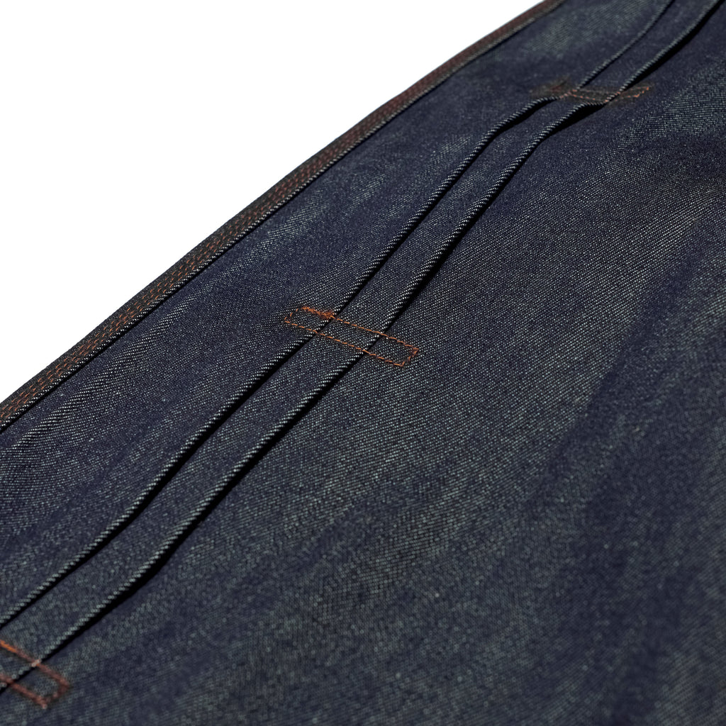 Selvedge Raw Denim Pleated Jeans [Indigo]
