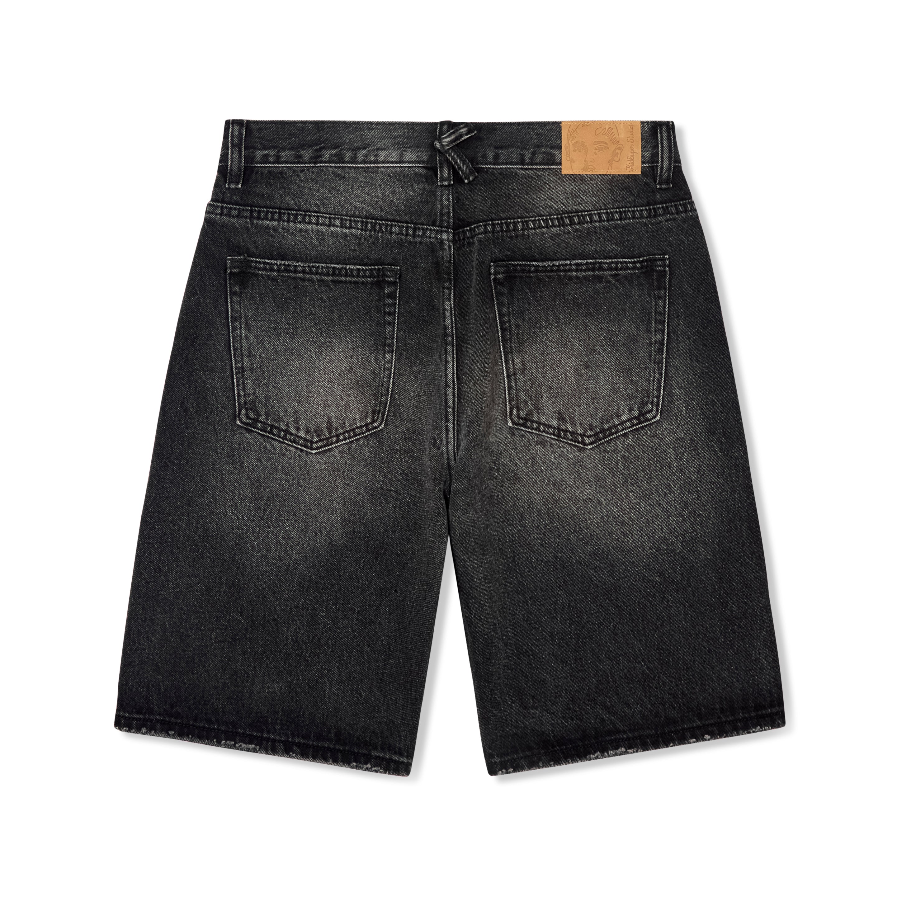 Rhinestone Face Shorts [Washed Black]