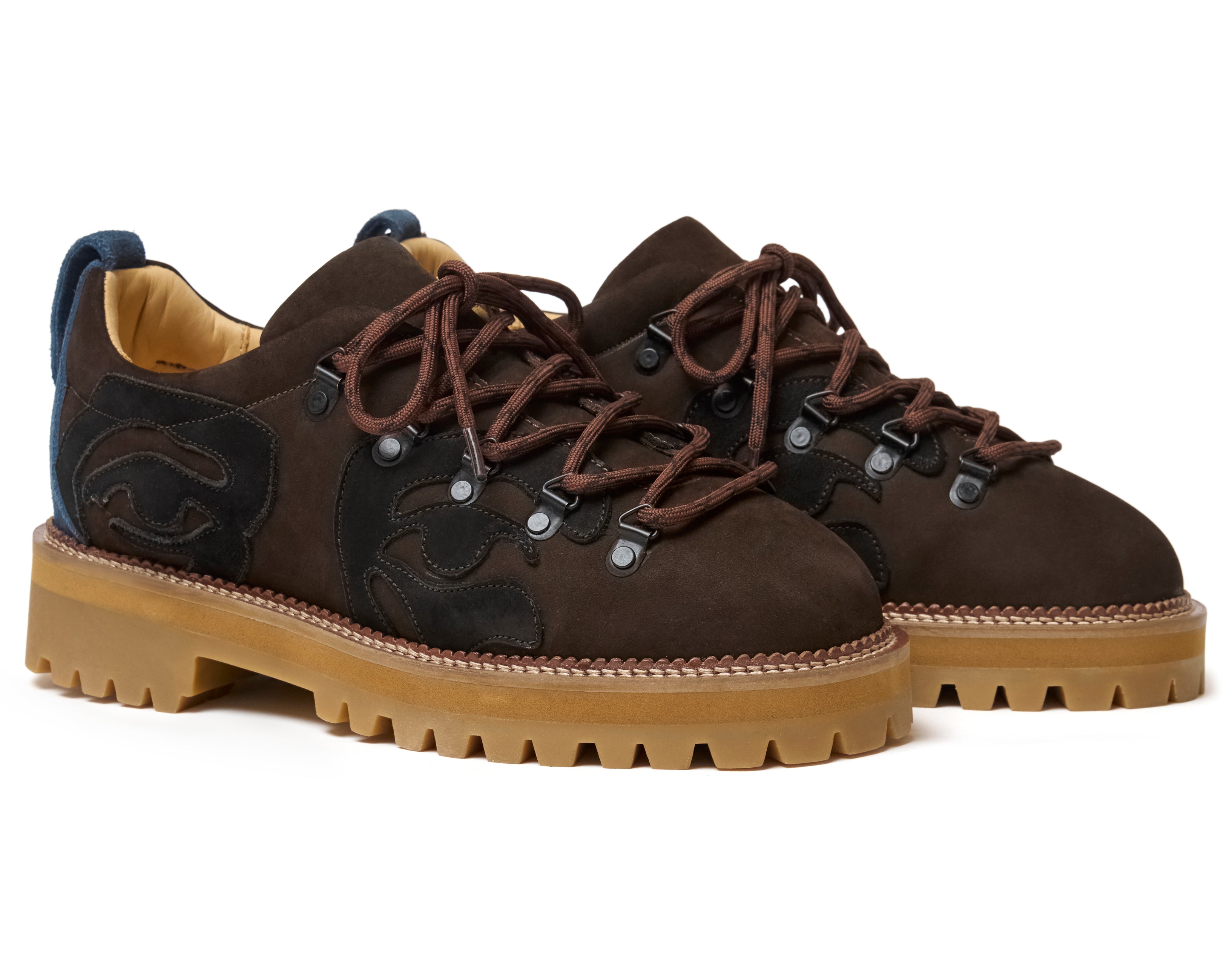 Patchwork Eye Hiking Boot Low [Brown]