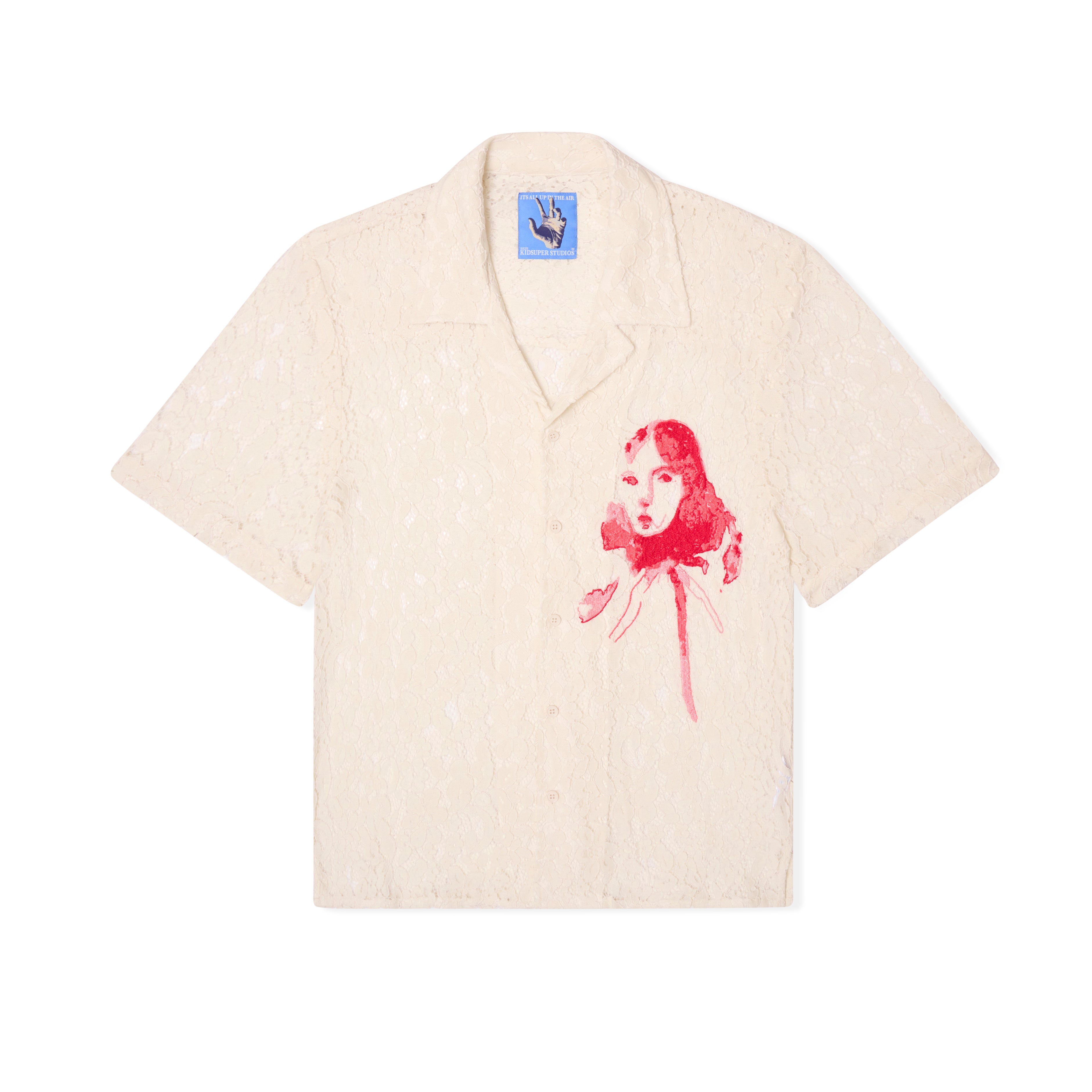 Lace Girl painting Shirt [Cream]