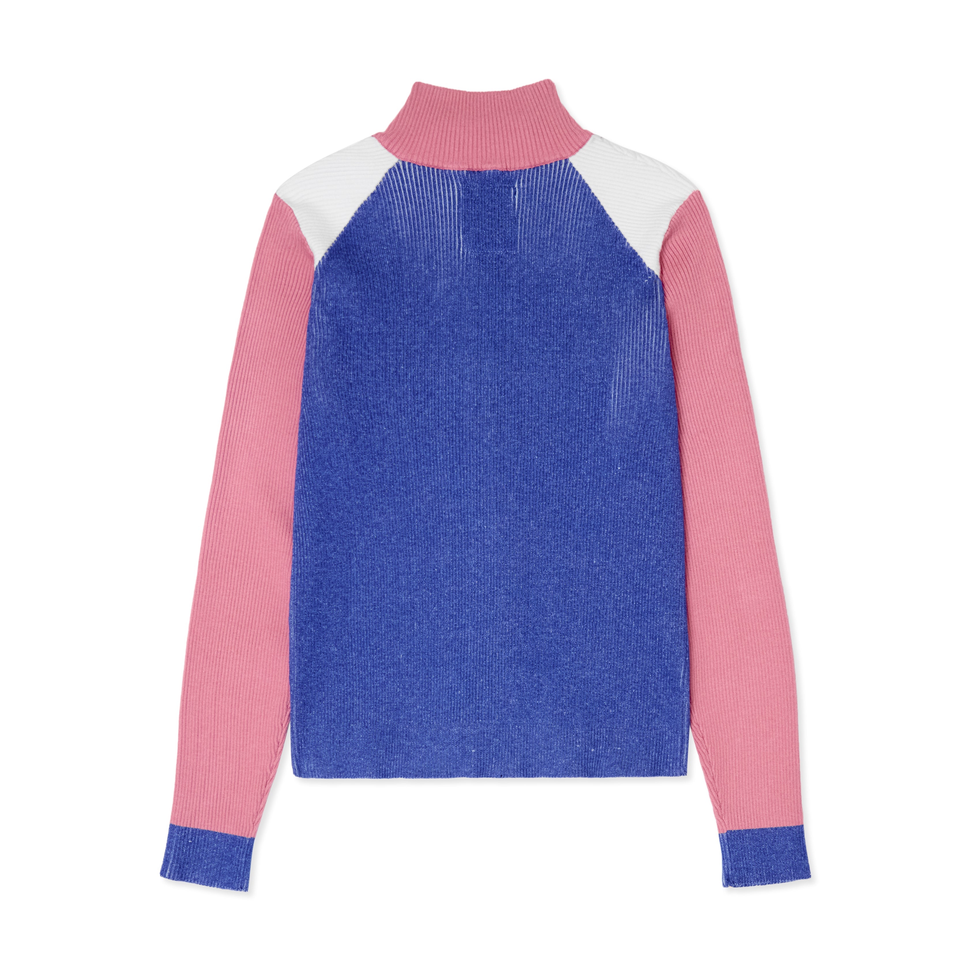 Retro Rib KS Sports Zip Up [Pink/Blue]