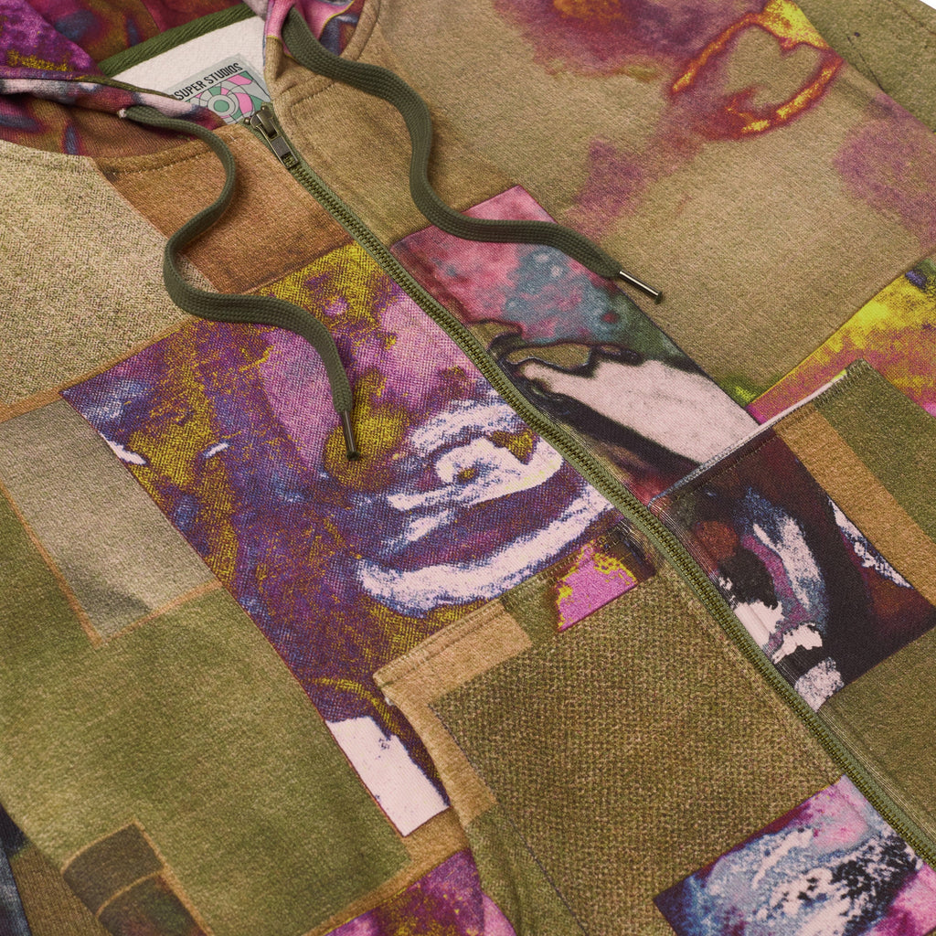 Faces Collage Heavyweight Zip Hoodie [Multi]