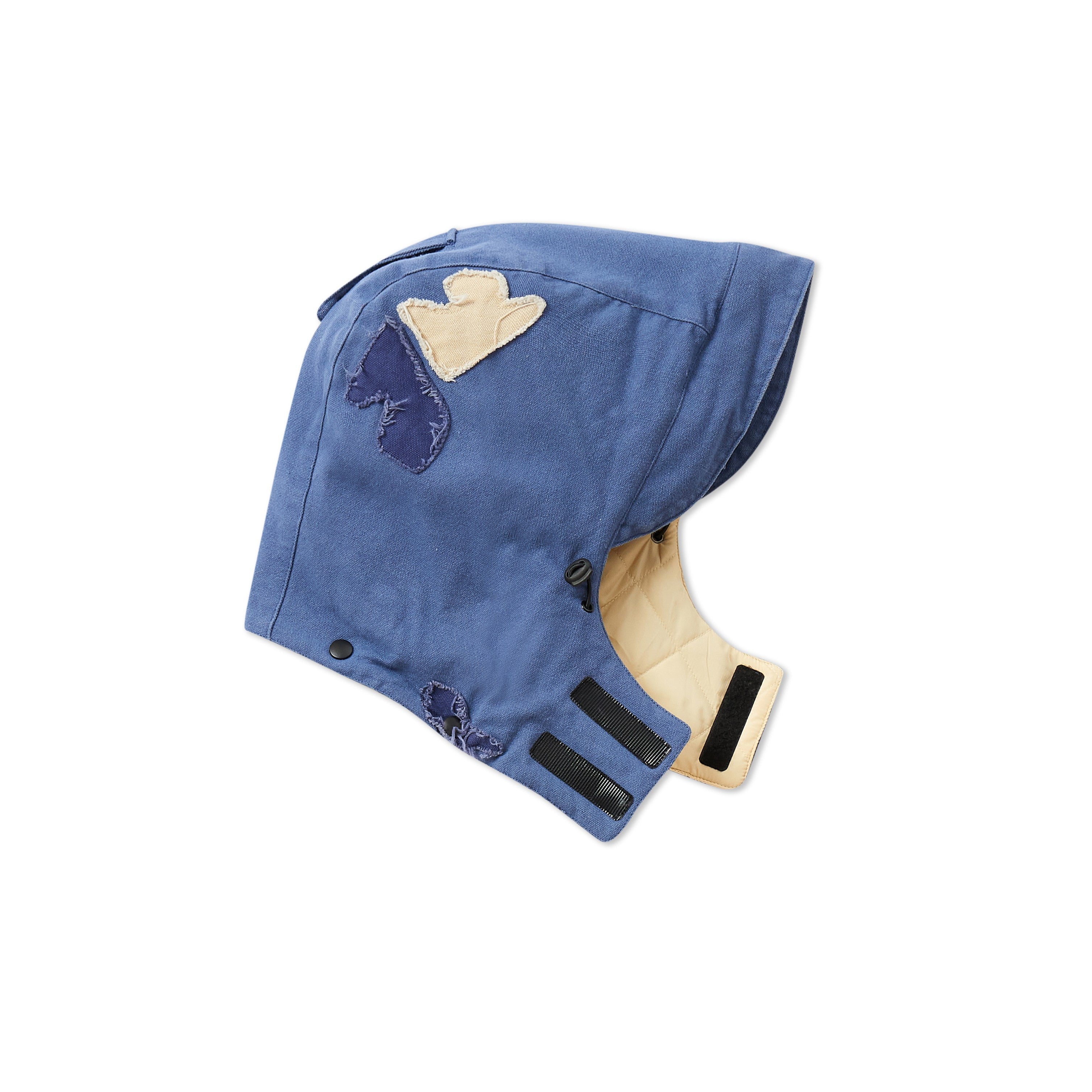 Patchwork Canvas Zip Up Jacket [Blue]