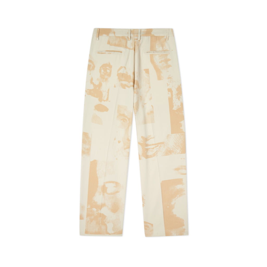 Faces Collage Pleated Trouser [Cream]
