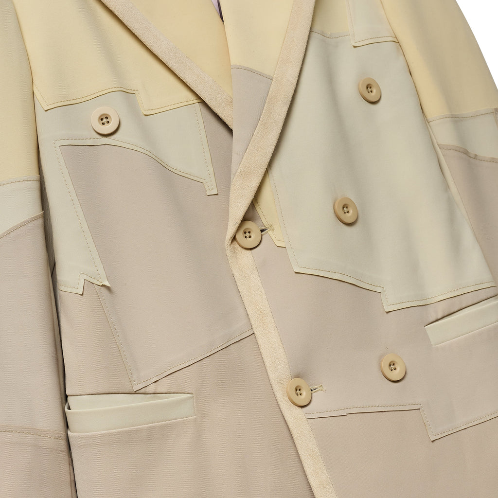 Patchwork Gradient Suit Top [Cream]