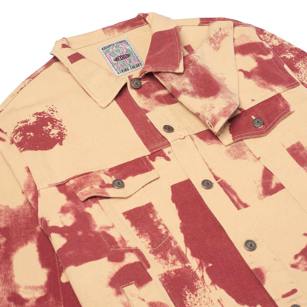 Collage Faces Denim Jacket [Cream]