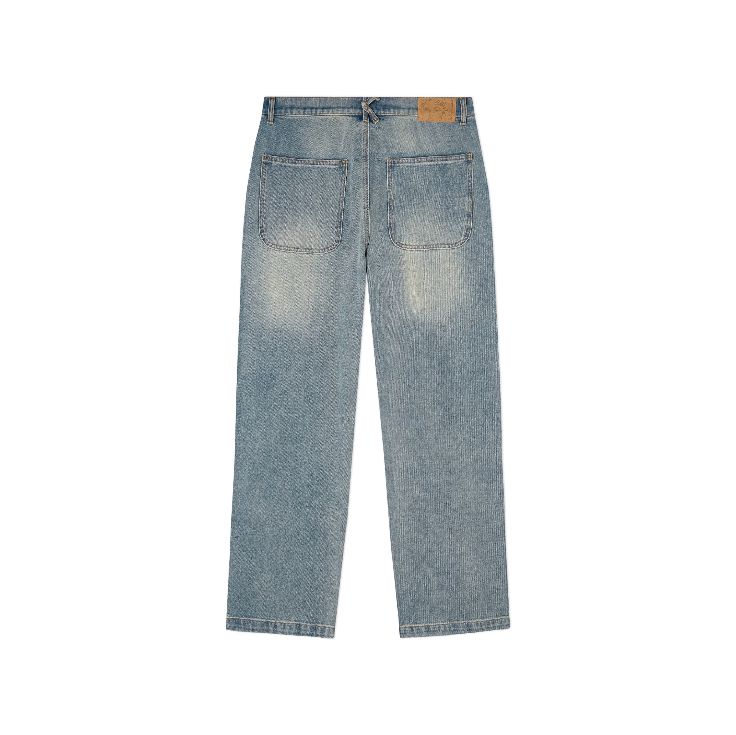 Printed Dove Washed Jeans [Blue]