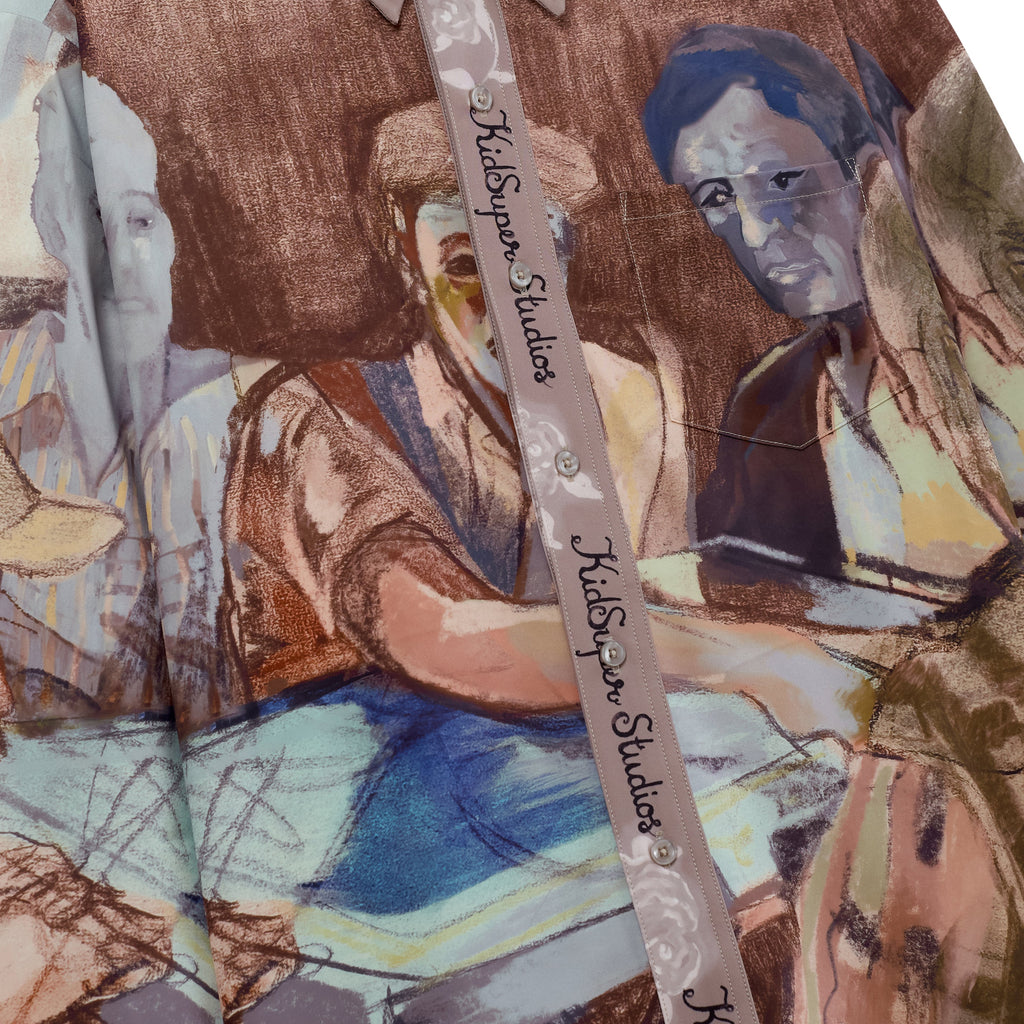 Dominos Printed Button up Shirt [Multi]