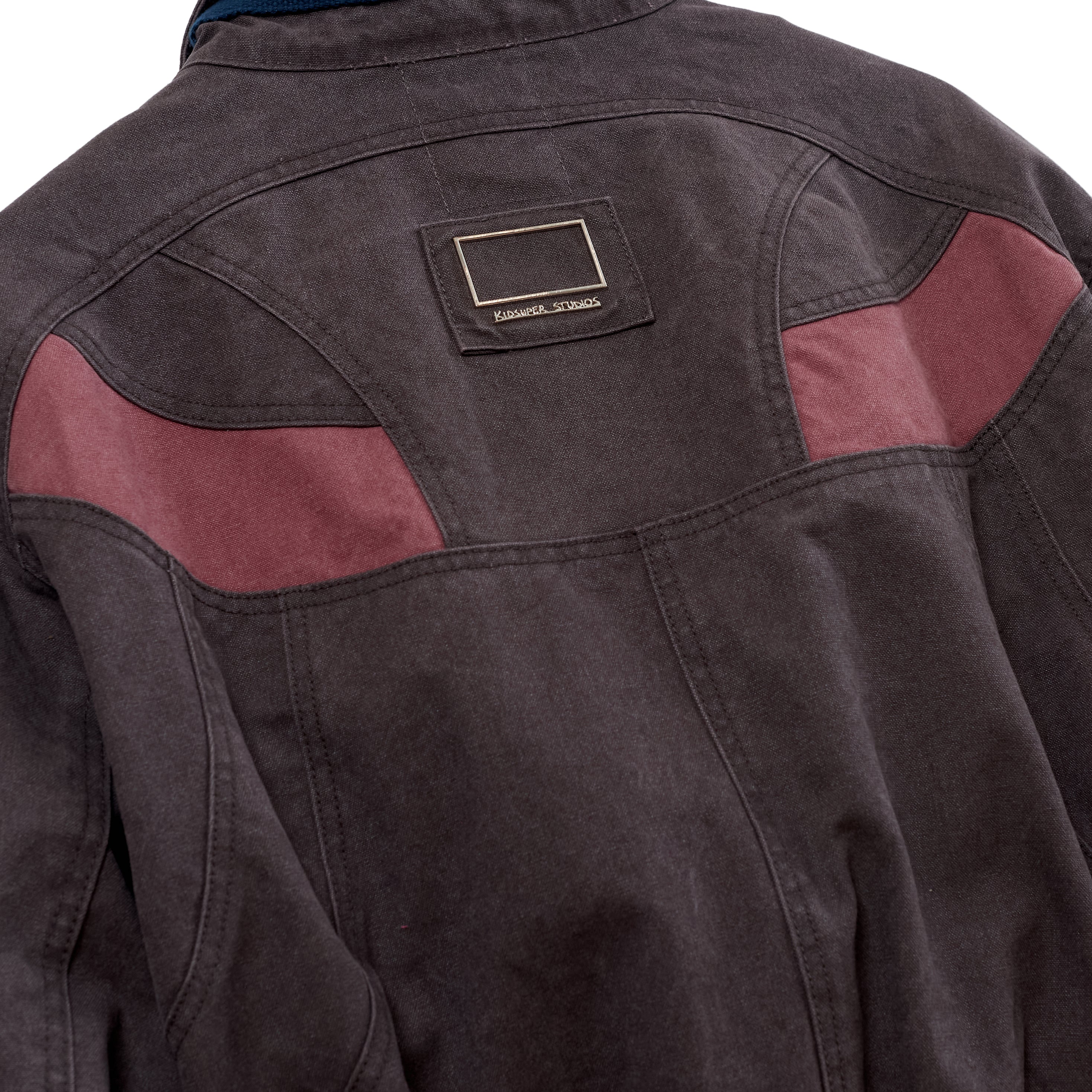 Cropped Canvas Bomber Jacket [Brown]