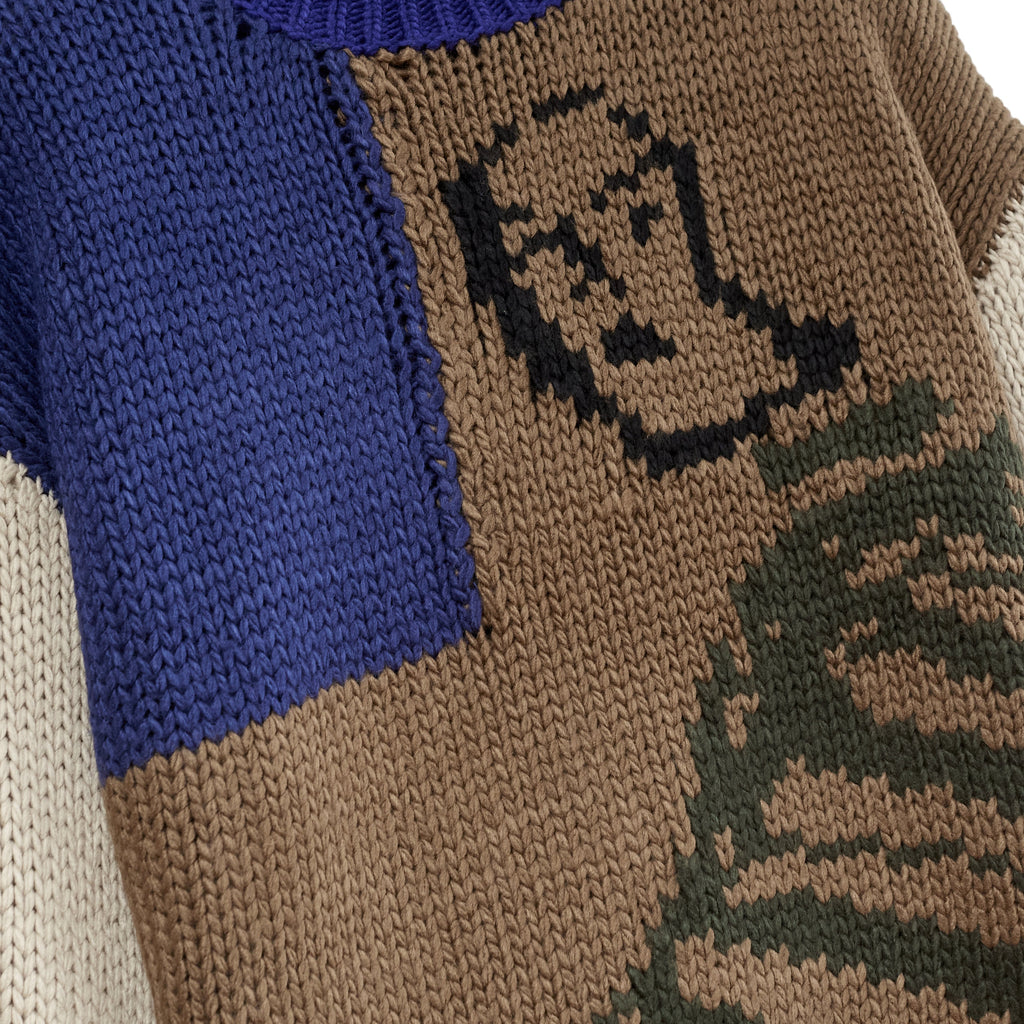 Heavy Gauge Girl in Stripes Sweater [Blue]