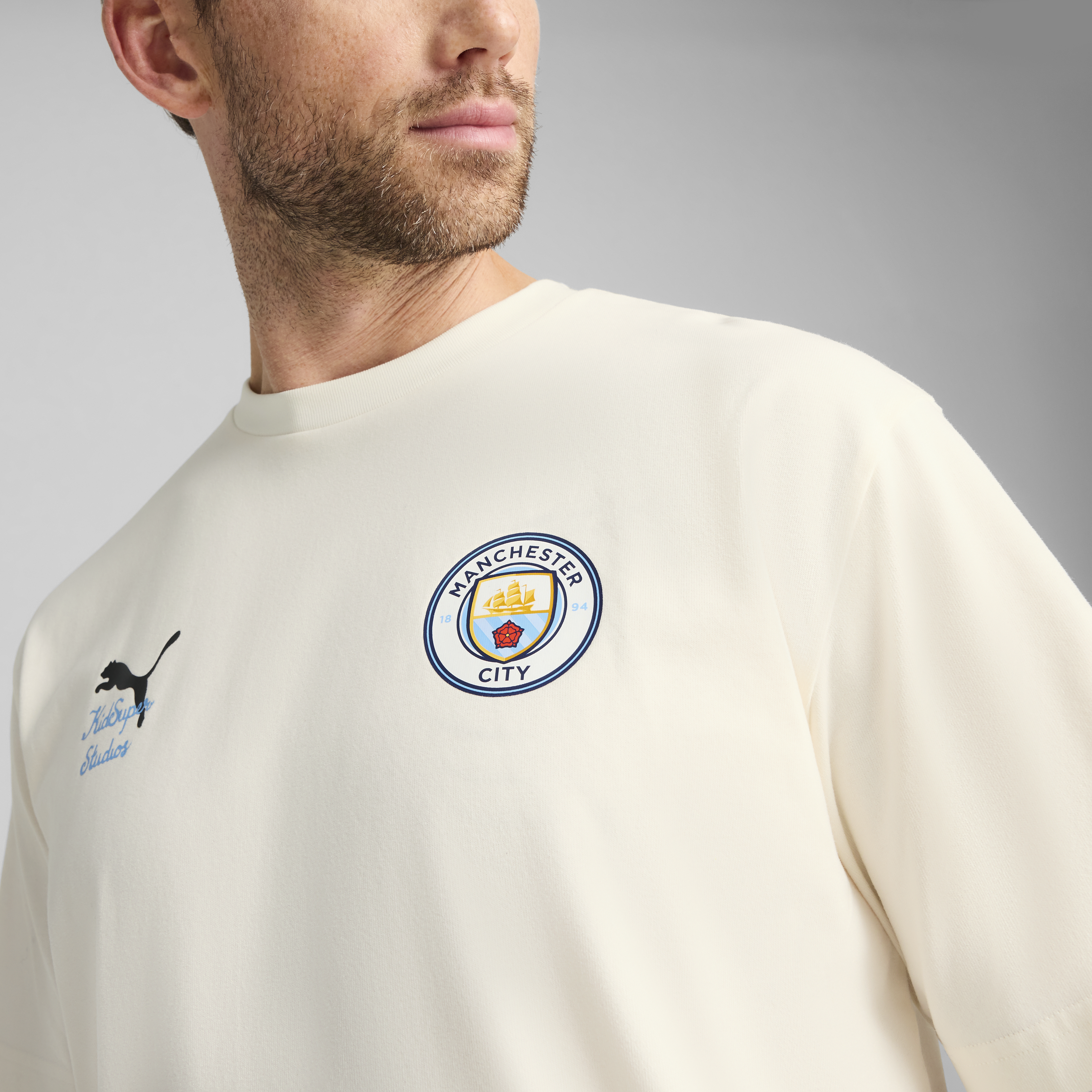 Man City FC TEE [Warm White/PUMA Black]