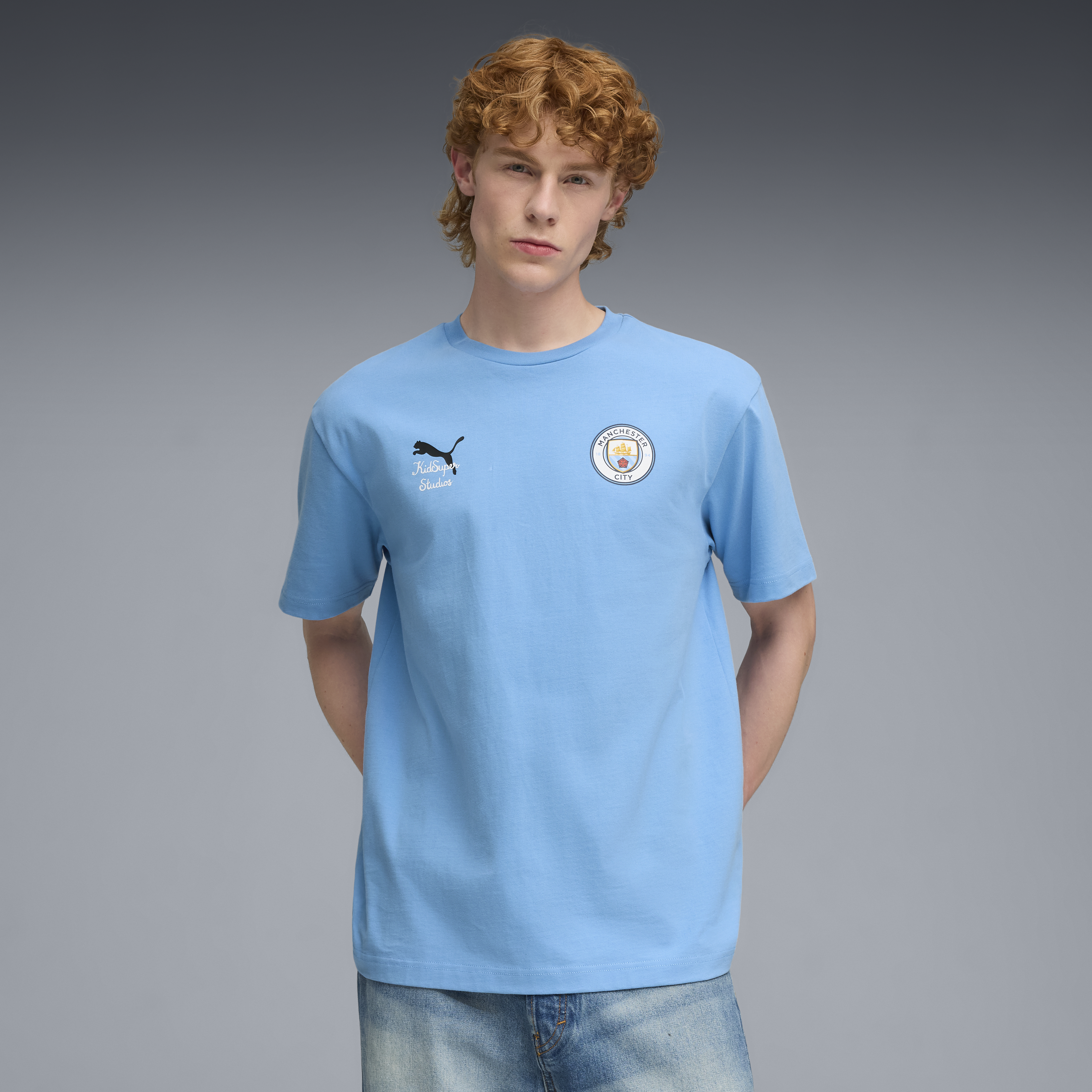 Man City FC TEE Team [Light Blue/Puma Black]