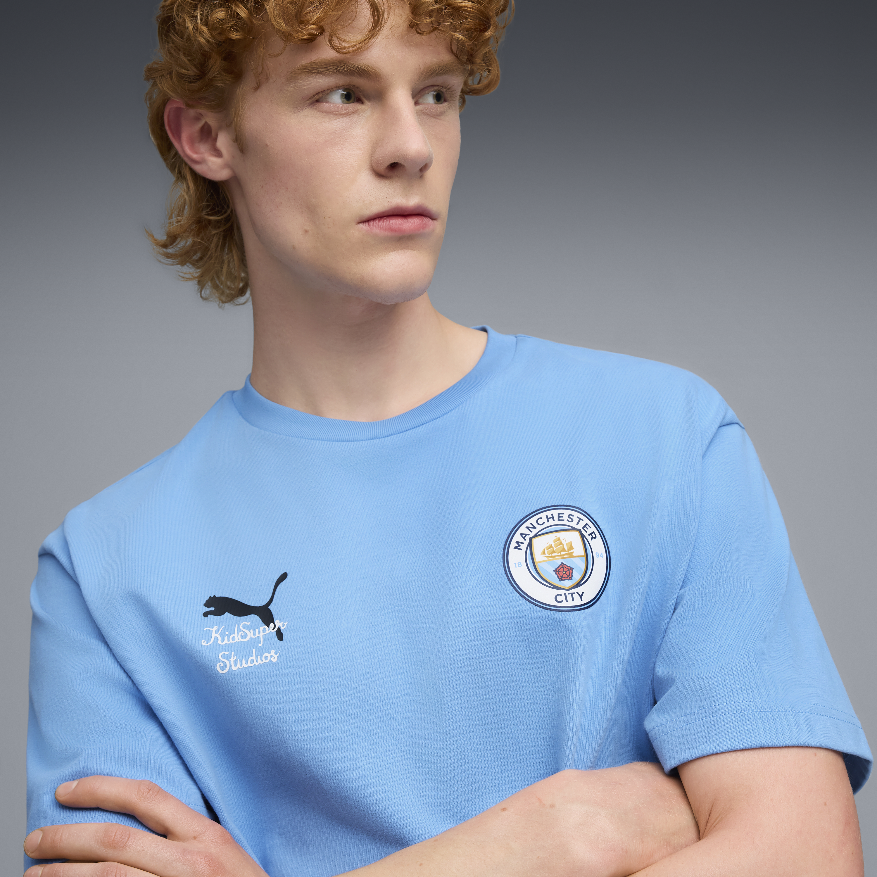 Man City FC TEE Team [Light Blue/Puma Black]