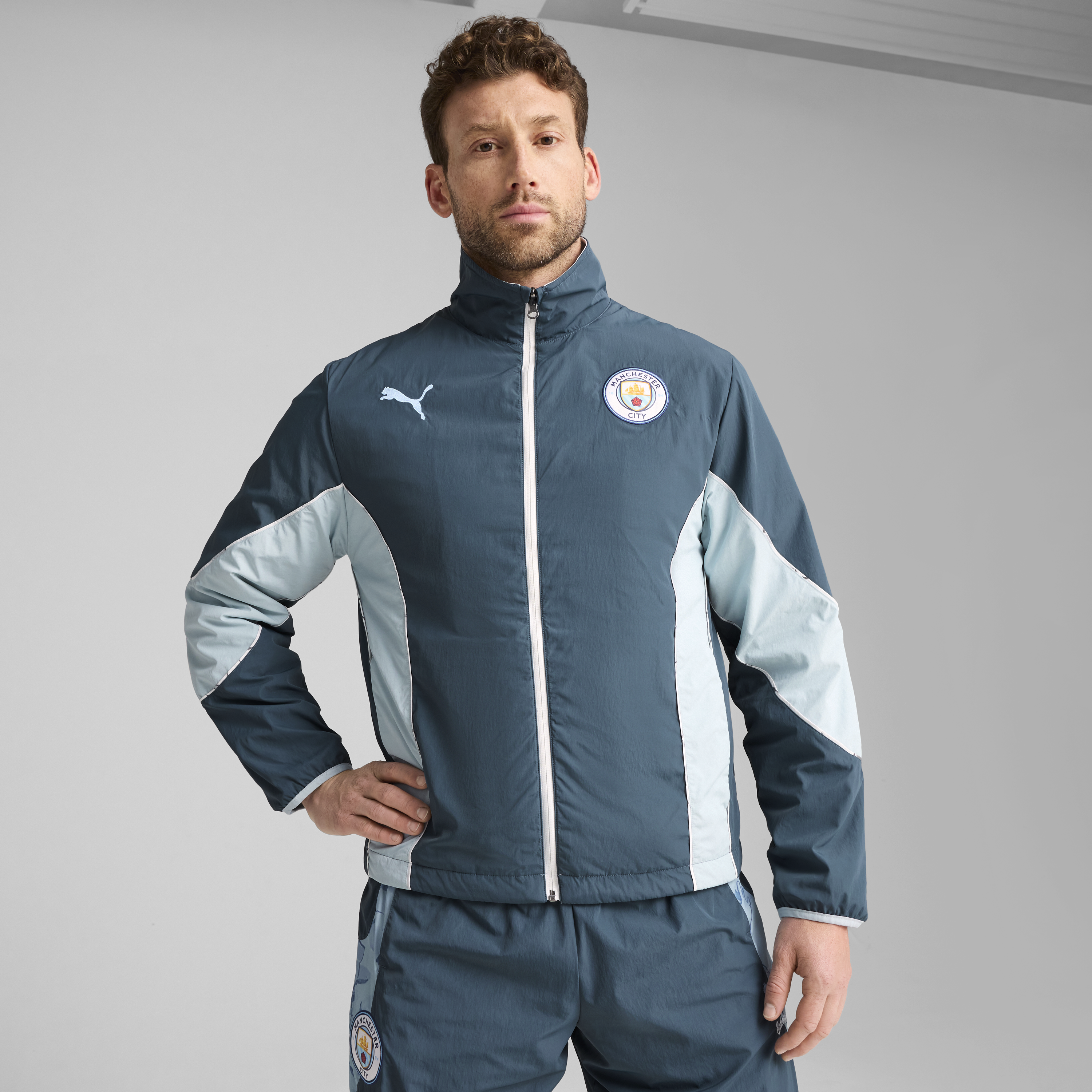 Man City FC REVERSIBLE JACKET [Gray Skies/Team Light Blue]