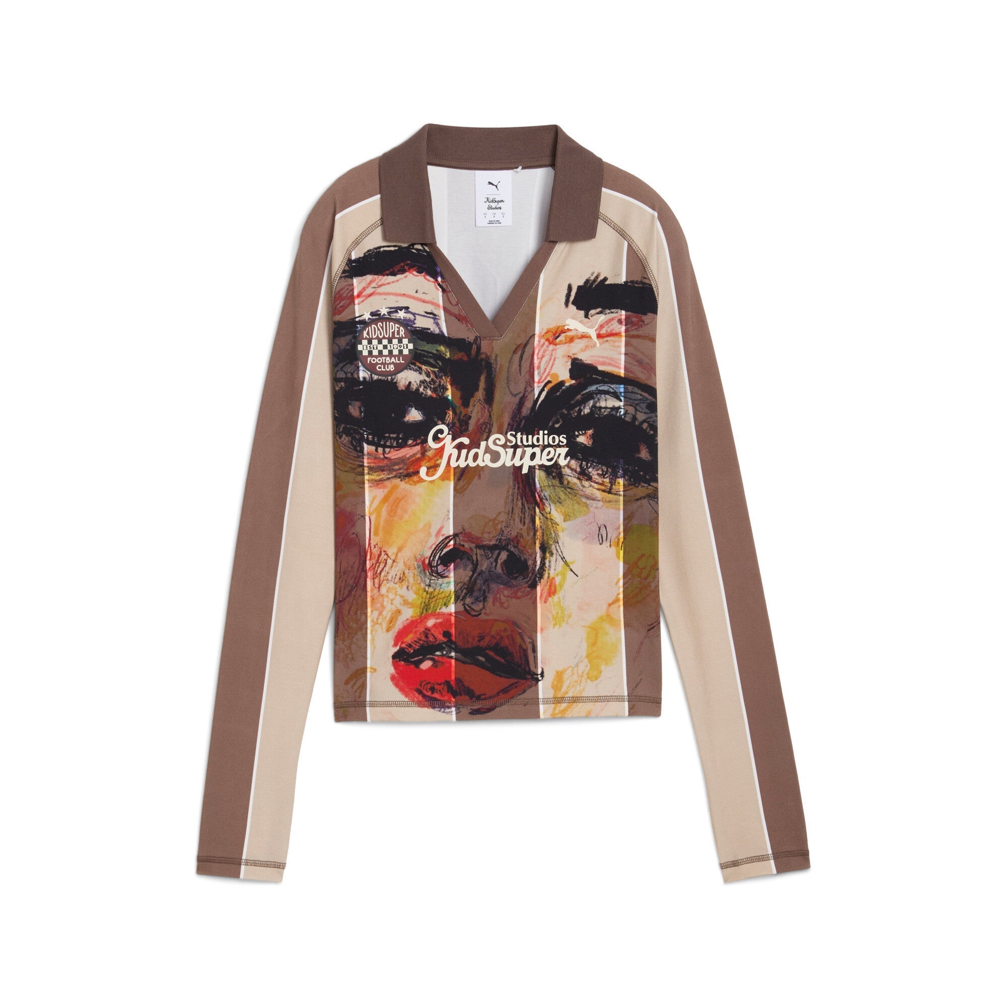 PUMA X KIDSUPER WMNS LS JERSEY [Flat Bronze/AOP]