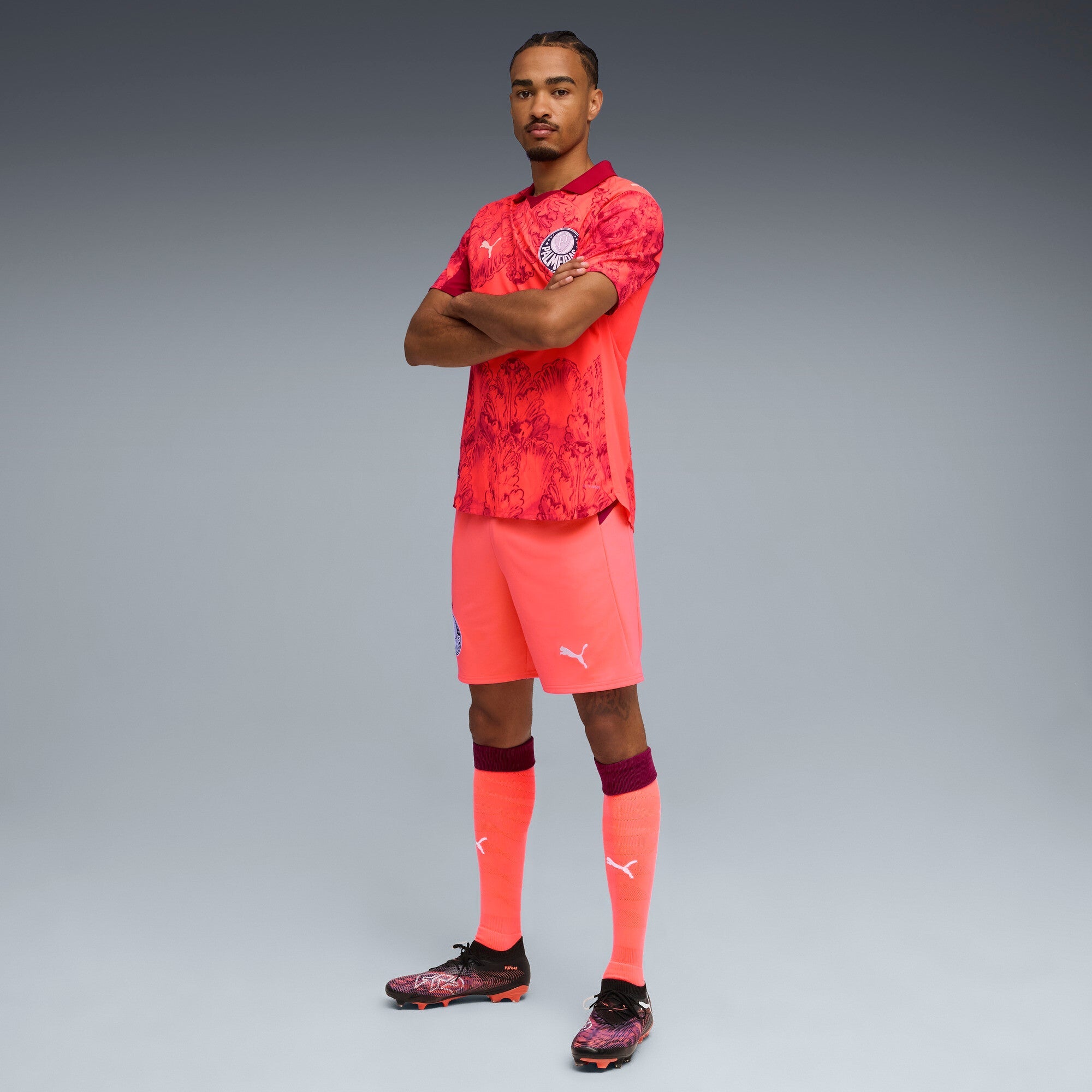 SE Palmeiras SHORTS REPLICA[Glowing Red/Dark Crimson]