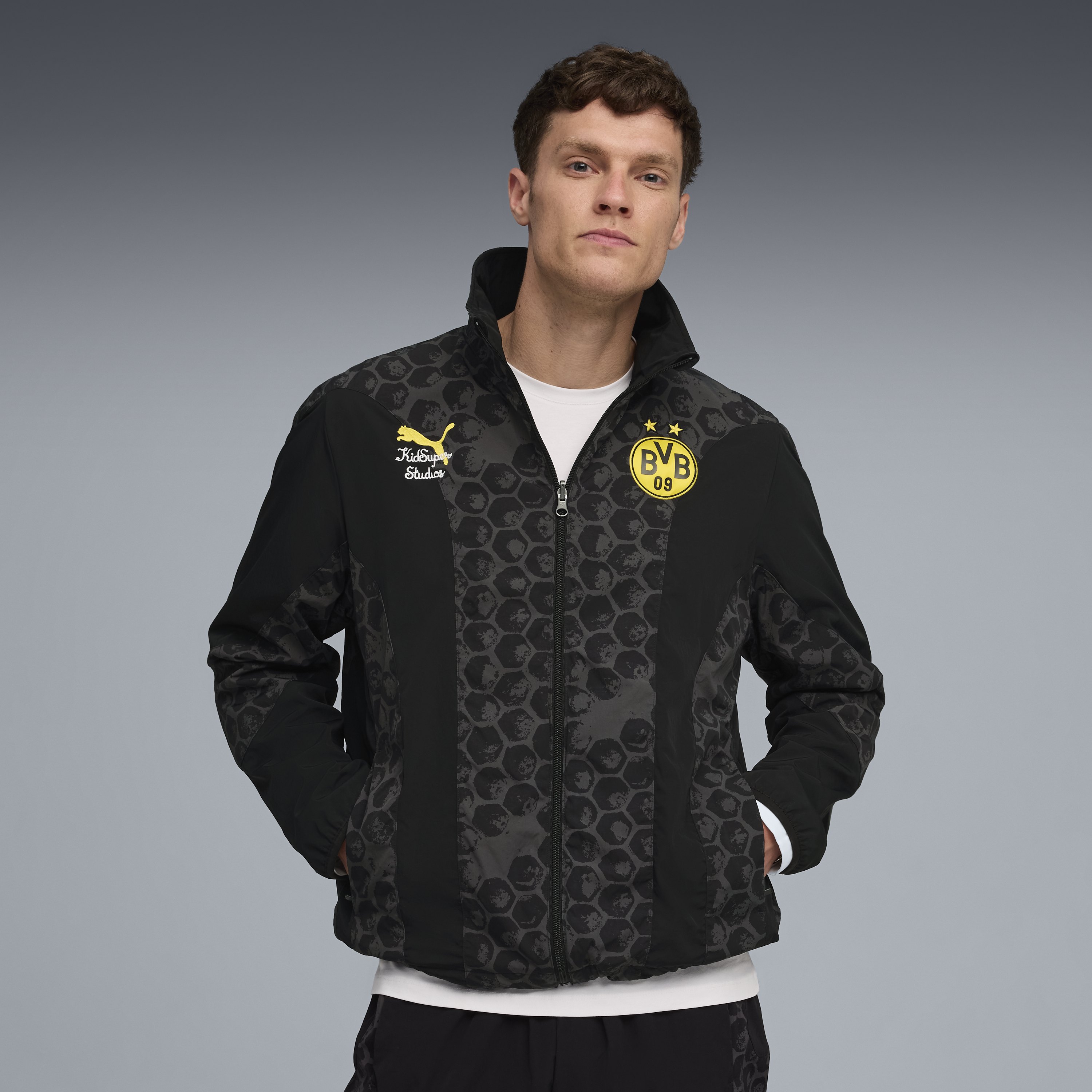 BVB Dortmund REVERSIBLE JACKET [PUMA Black/Faster Yellow]