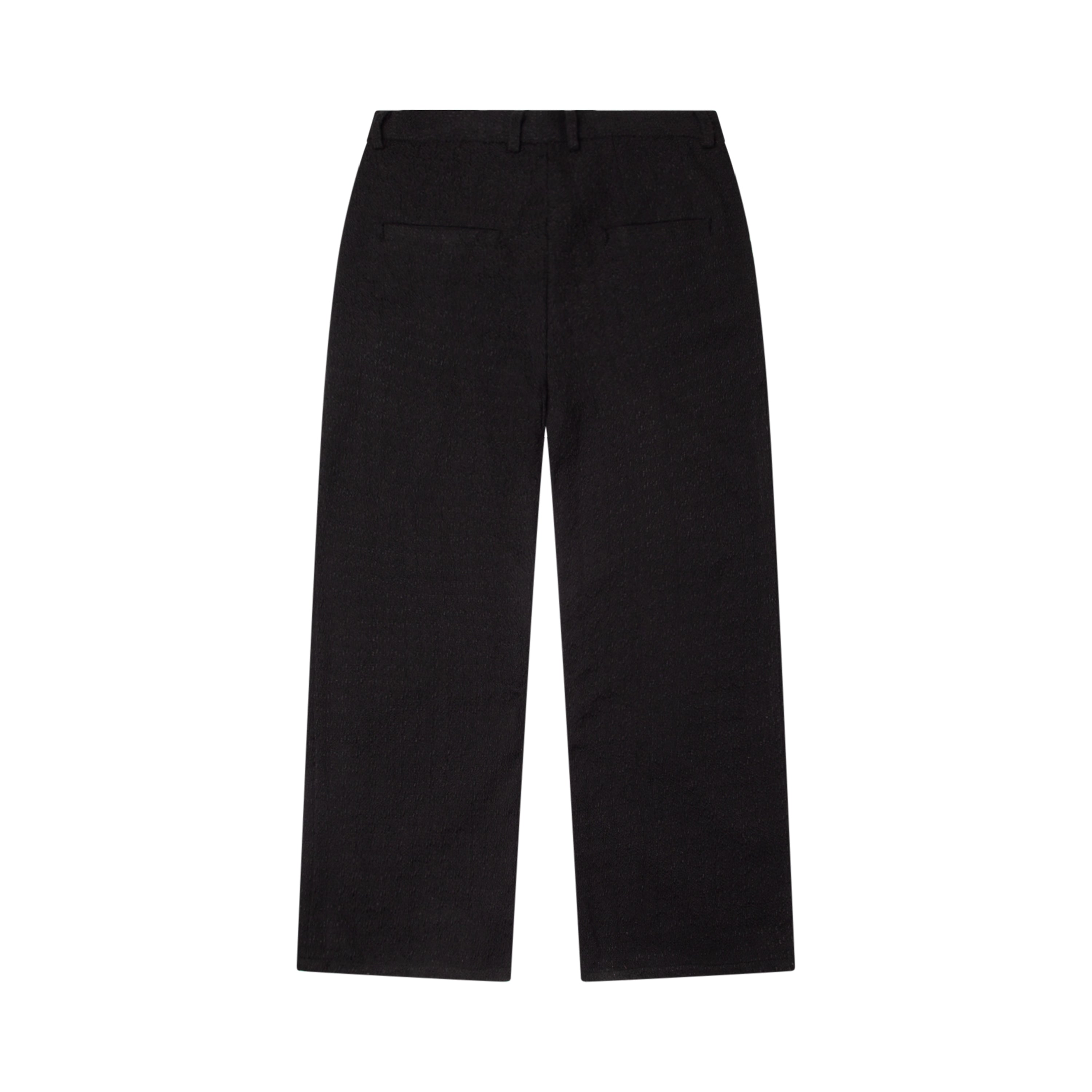 Patchwork Face Tweed Pants [Black]