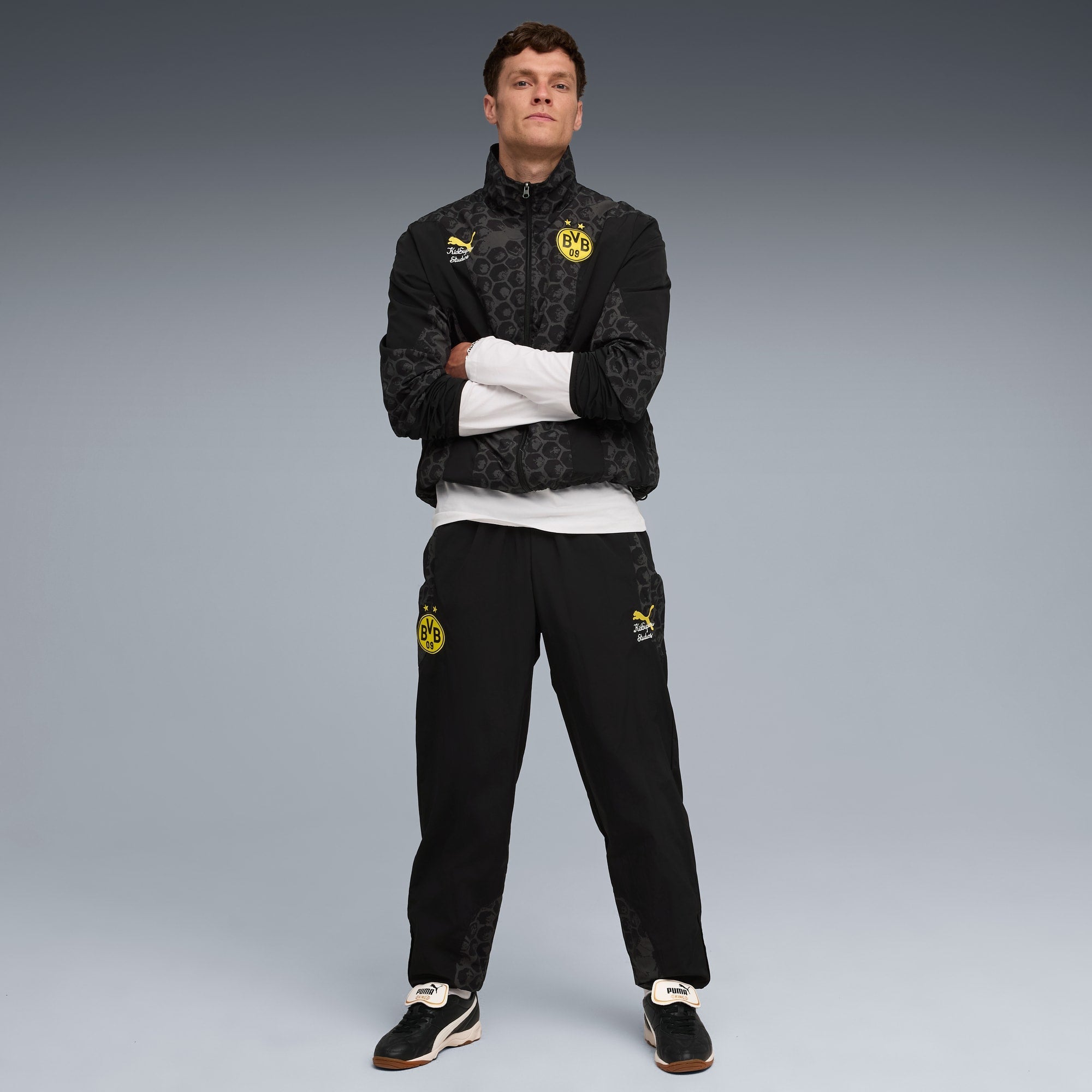 BVB Dortmund TRAVEL PANT [PUMA Black/Faster Yellow]