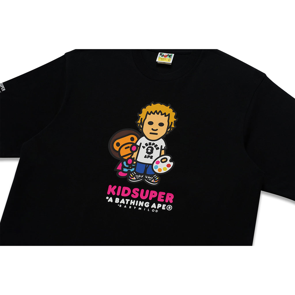 BAPE X KIDSUPER COLM & BABY MILO TEE [BLACK]
