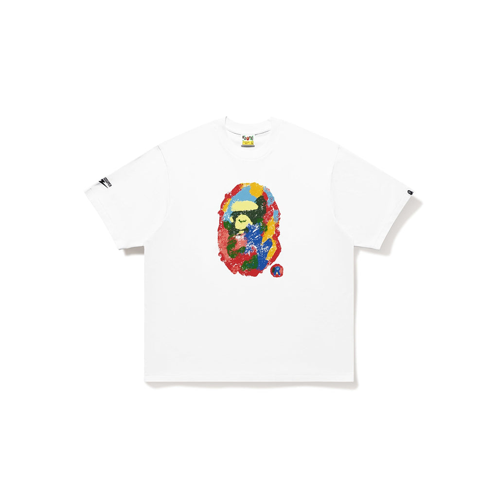 BAPE X KIDSUPER PAINTING APE HEAD TEE [WHITE]