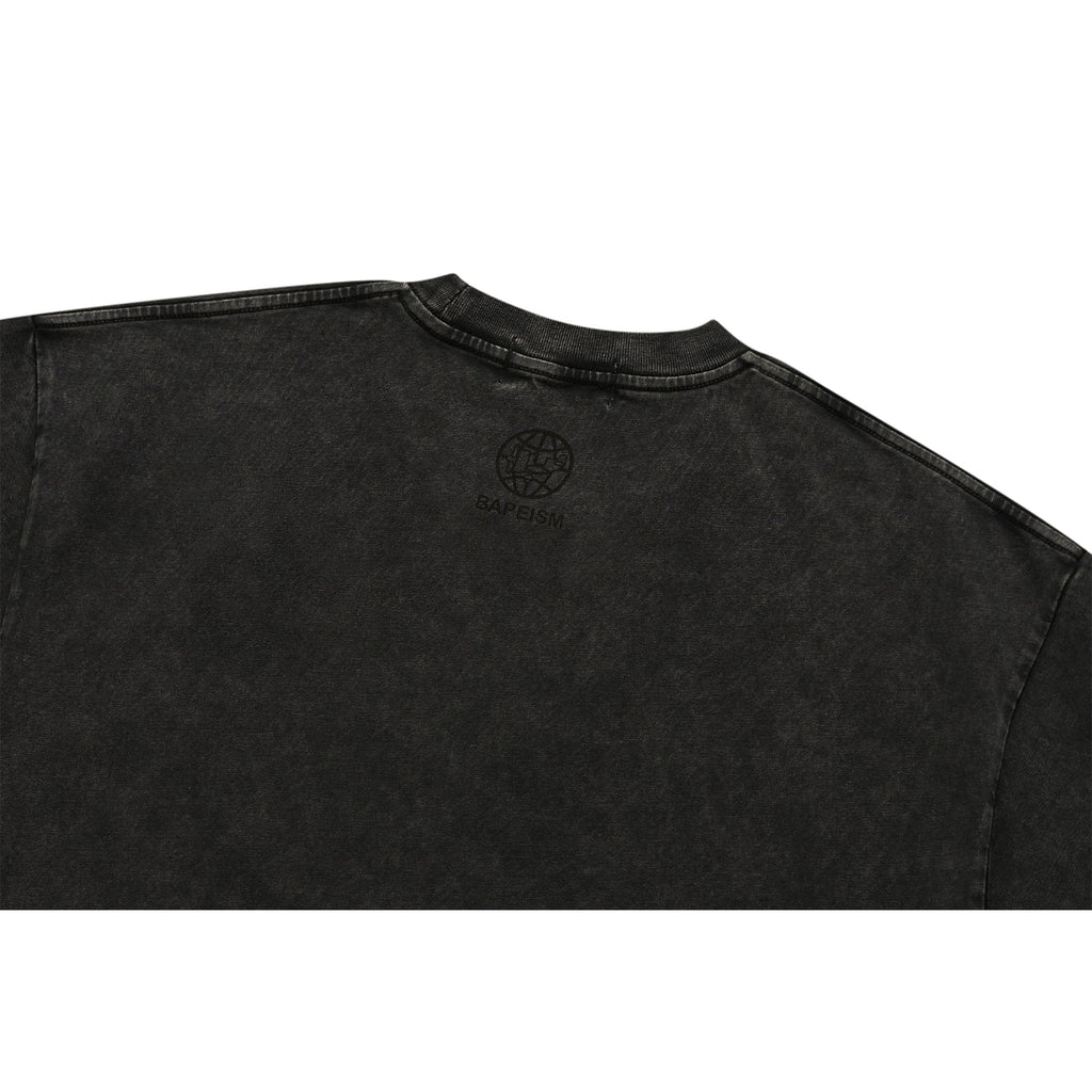 BAPE X KIDSUPER GARMENT DYE COLLEGE LOGO TEE  [BLACK]