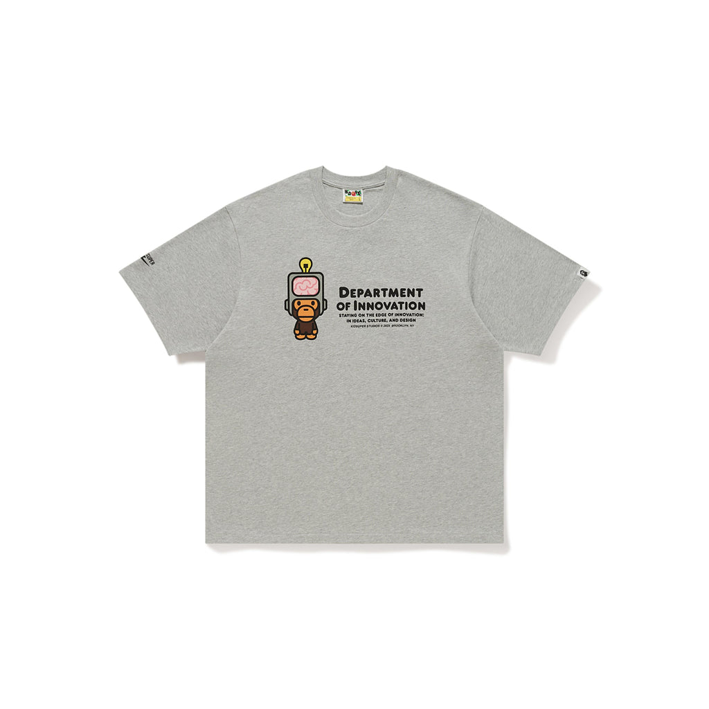 BAPE X KIDSUPER MILO DEPT. OF INNOVATION TEE [GRAY]